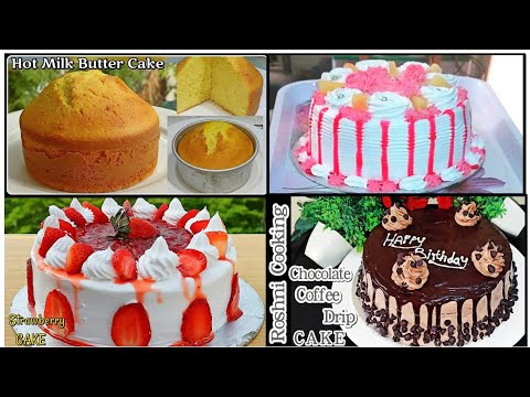 4 Best Birthday Cakes Recipe|Easy Cake Recipe|Birthday Cakes