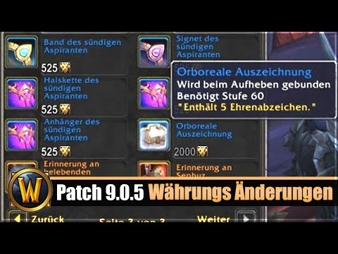 Patch 9.0.5 Währungs Änderungen - [Ehrenabzeichen] nun beim Händler kaufen