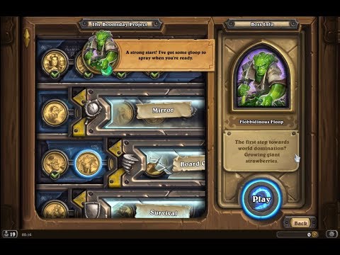 Hearthstone - The Boomsday Project - Flobbidinous Floop (Board clear puzzles)