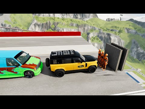 Open Bridge Jumps Through Brick Wall & Crash Test Dummy - BeamNG.drive Insane Jumps With Dummy