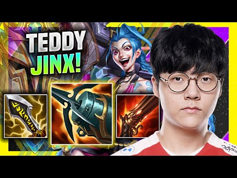 TEDDY DESTROYING WITH JINX! - T1 Teddy Plays Jinx ADC vs Aphelios! | Season 11