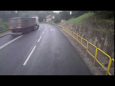 Moment wypadku na DK 8 w Bardzie