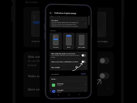 Realme Notification Aaye Toh Screen Auto ON 🔔🔥 | Wake Up Screen Setting | #realme #shorts