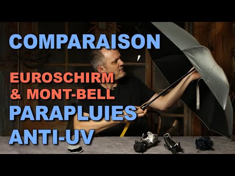 Comparaison parapluies anti-UV : Euroschirm et Montbell