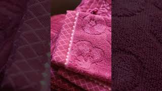 Pip Studio Jasmine Jacquard bavlněný froté ručník tmavě růžový 55x100 cm