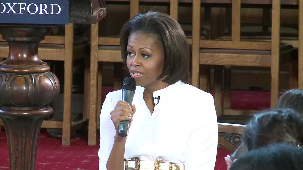 First Lady Michelle Obama visits Oxford - YouTube