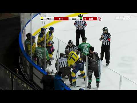 Bójka podczas meczu Tauron Podhale Nowy Targ - JKH GKS Jastrzebie