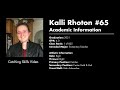 Kalli Rhoton #65 catching skills video