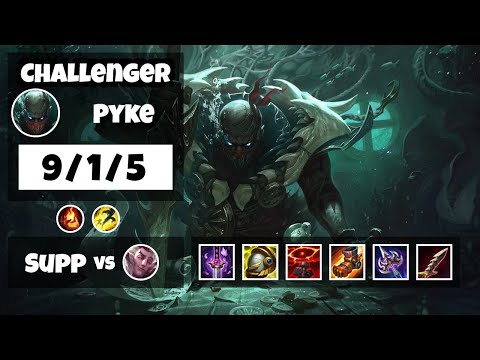 Pyke 11.18 Gameplay Challenger Replay S11 Support (9/1/5) - KOREAN