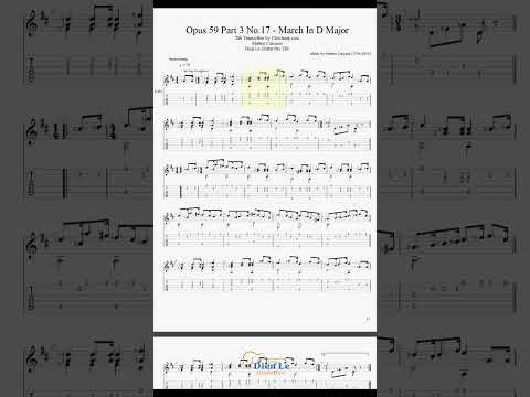 Opus 59 Part 3 No 17 - March In D Major - Matteo Carcassi