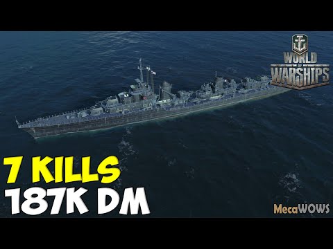 World of WarShips | Mogador | 7 KILLS | 187K Damage - Replay Gameplay 1080p 60 fps