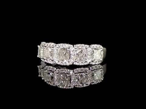 Lady's 18k White Gold 1.41ct (TDW) Diamond Ring