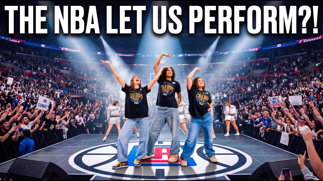 We Performed our VIRAL Dance at an NBA Halftime Show!
