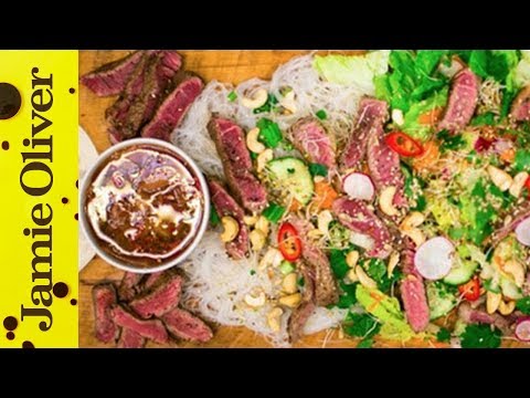 Seared Beef Noodle Salad Video Jamie Oliver