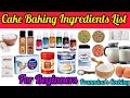 Cake Baking Ingredients For Beginners Most Important Cake Baking Ingredients Ingredients List