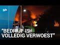 Grote uitslaande brand bij bedrijf Grootebroek