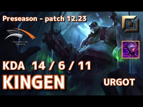 【KRサーバー/C1】HLE Kingen アーゴット(Urgot) VS カサンテ(K'Sante) TOP - Patch12.23 KR Ranked【LoL】
