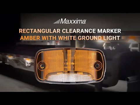 Maxxima Rectangular Amber Clearance Marker P2PC With White Ground Light