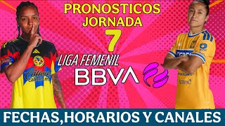 FECHAS,HORARIOS Y CANALES PARA LA JORNADA 7 DE LA LIGA MX FEMENIL APER