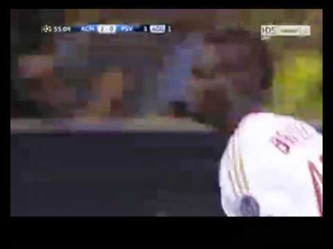 Balotelli goal 2-0 Ac Milan vs Psv