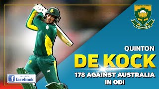 Quinton de Kock 178 against Australia in ODI  Inni