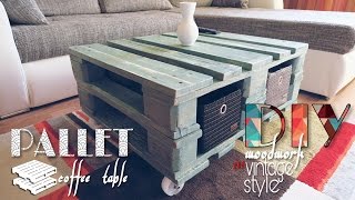 DIY - vintage style pallet coffee table