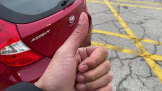 Hyundai Accent - How to open trunk