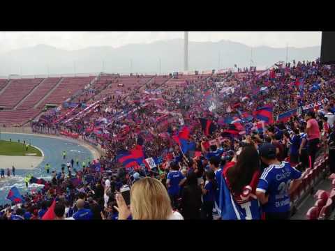 "El banderazo de la U jugadores resive a sus hinchada de LDA" Barra: Los de Abajo • Club: Universidad de Chile - La U