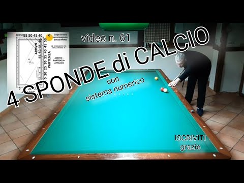 BILIARDO-v.61- 4 SPONDE DI CALCIO CON SISTEMA NUMERICO