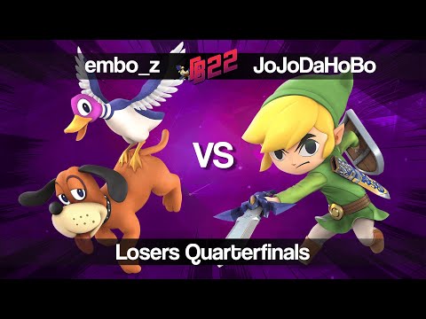 Beak Bonk 2022 - embo_z (Duck Hunt) VS JoJoDaHoBo (Toon Link) Smash Ultimate Losers Quarterfinals