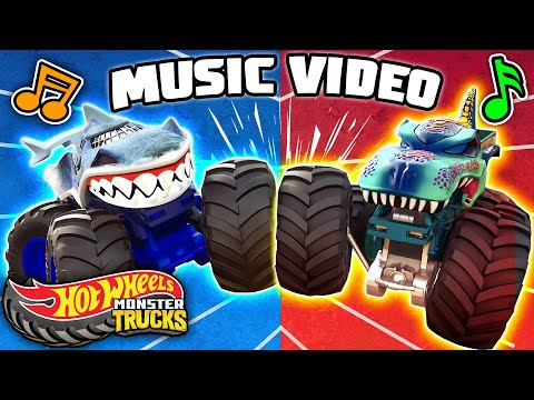 “Comin’ Right Atcha” | Official "Sharks vs. Dinos" Music Video 🎵 | Hot Wheels Monster Trucks