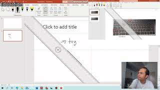 Tracing pad (USB) using power point (draw & ruler)