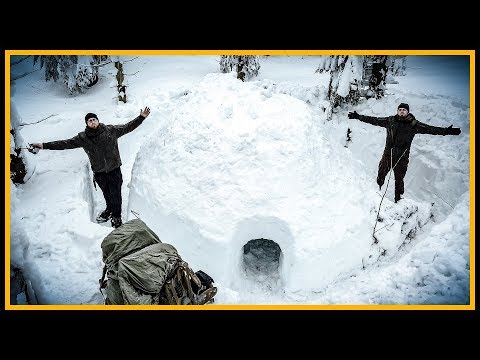 Overnighter/Übernachtung im Iglu? - Winter Bushcraft Biwak Overnighter mit Fritz Meinecke