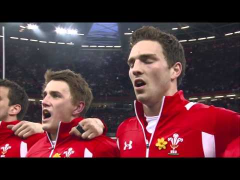 Six Nations 2013: Wales 30-3 England - Welsh National Anthem