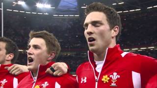 Six Nations 2013: Wales 30-3 England - Welsh National Anthem