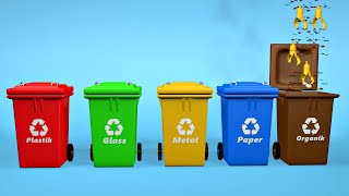 Save Earth. Garbage Sorting Rules. Clean Up Trash. Recycling Plastic, Glass & Paper/ Recycle Symbol
