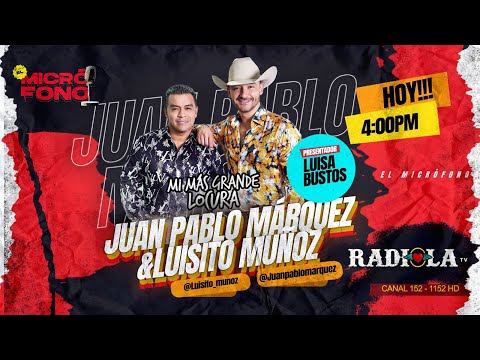 ¡Juan Pablo Márquez estrena el tema ‘Mi más grande locura’ ! Hoy a las 04:00 p.m. en #ElMicrófono 🎤
