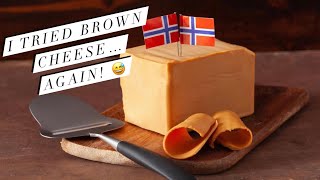 American Tries Norwegian Brown Cheese AGAIN! Properly | Brunost