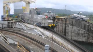 preview picture of video 'Panama Canal Gatun Locks Mule In Operation'