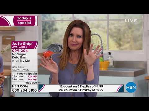 No Sugar Keto 12ct Chocolate Peanut Butter Bars w/Try Me...