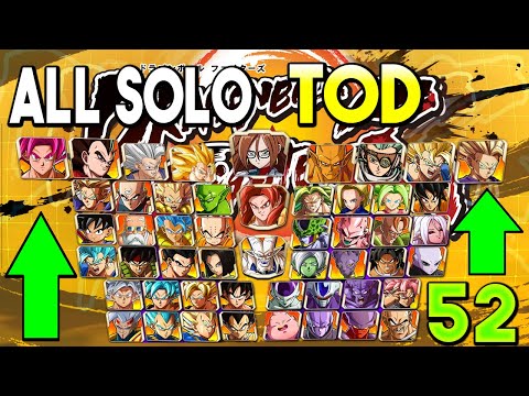ALL 52 Characters Solo ToD Combos - DBFZ Patch!!