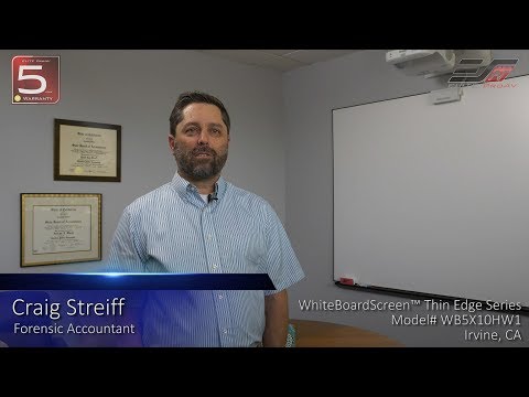 Elite ProAVยฎ WhiteBoardScreenโข Thin Edge Series Testimonial in Irvine, CA