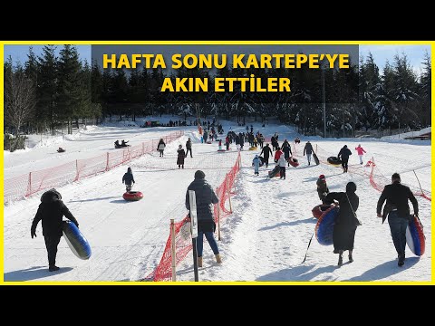 Kartepe Kayak Merkezi'nde Hafta Sonu Yoğunluğu