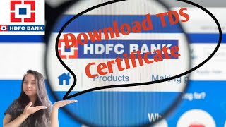 HDFC TDS Certificate Download Online
