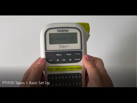 Basic Set Up of Brother PT-H110 P-touch Label Maker: Tape Sizes, Languages, unit of measure and more