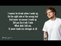 Drunk - Ed Sheeran (Lyrics) 🎵