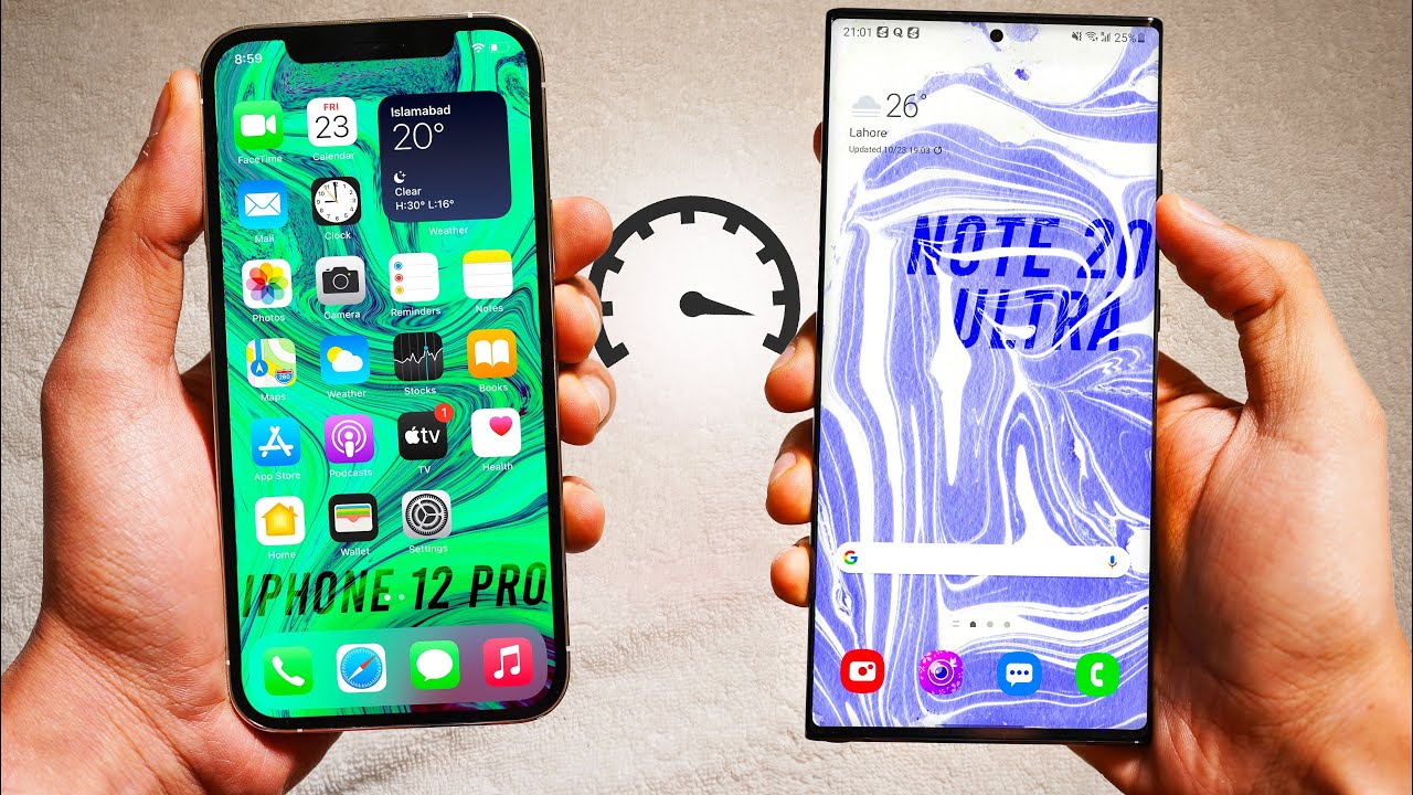 iPhone 12 Pro vs Samsung Galaxy Note 20 Ultra - Speed Test