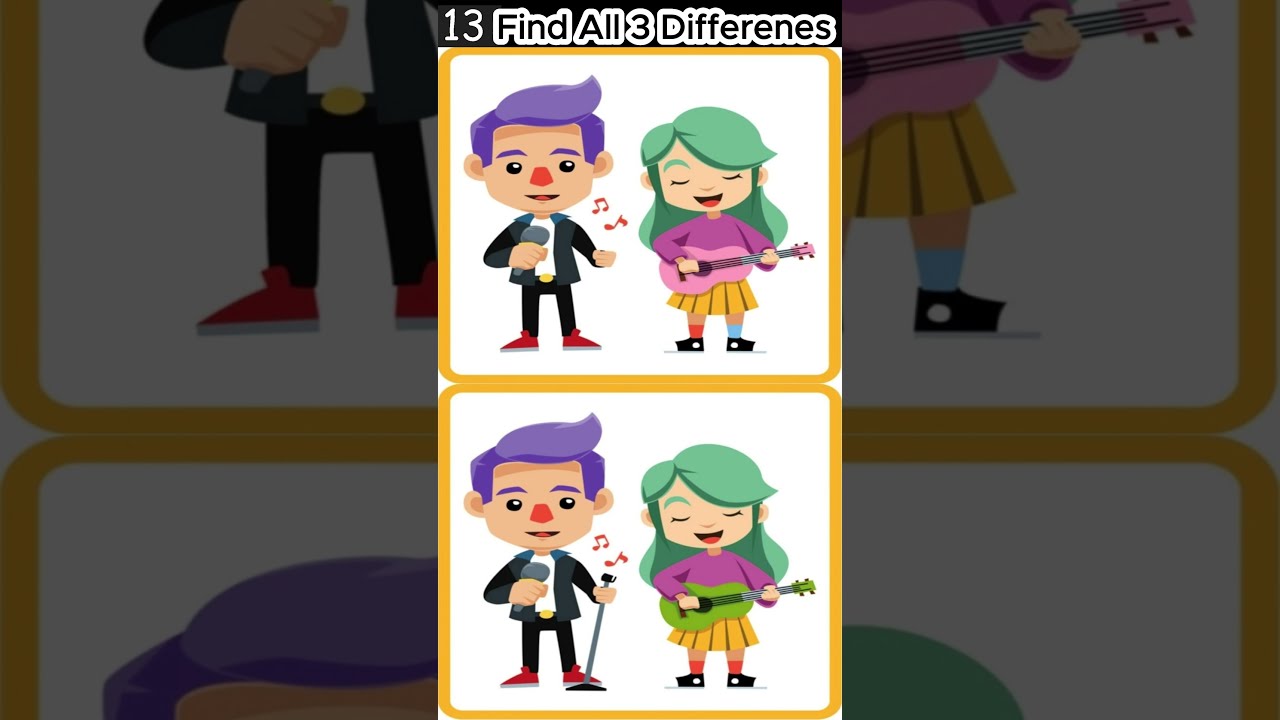 ⏱ 25sec Impossible  Spot 3 Differences #0032