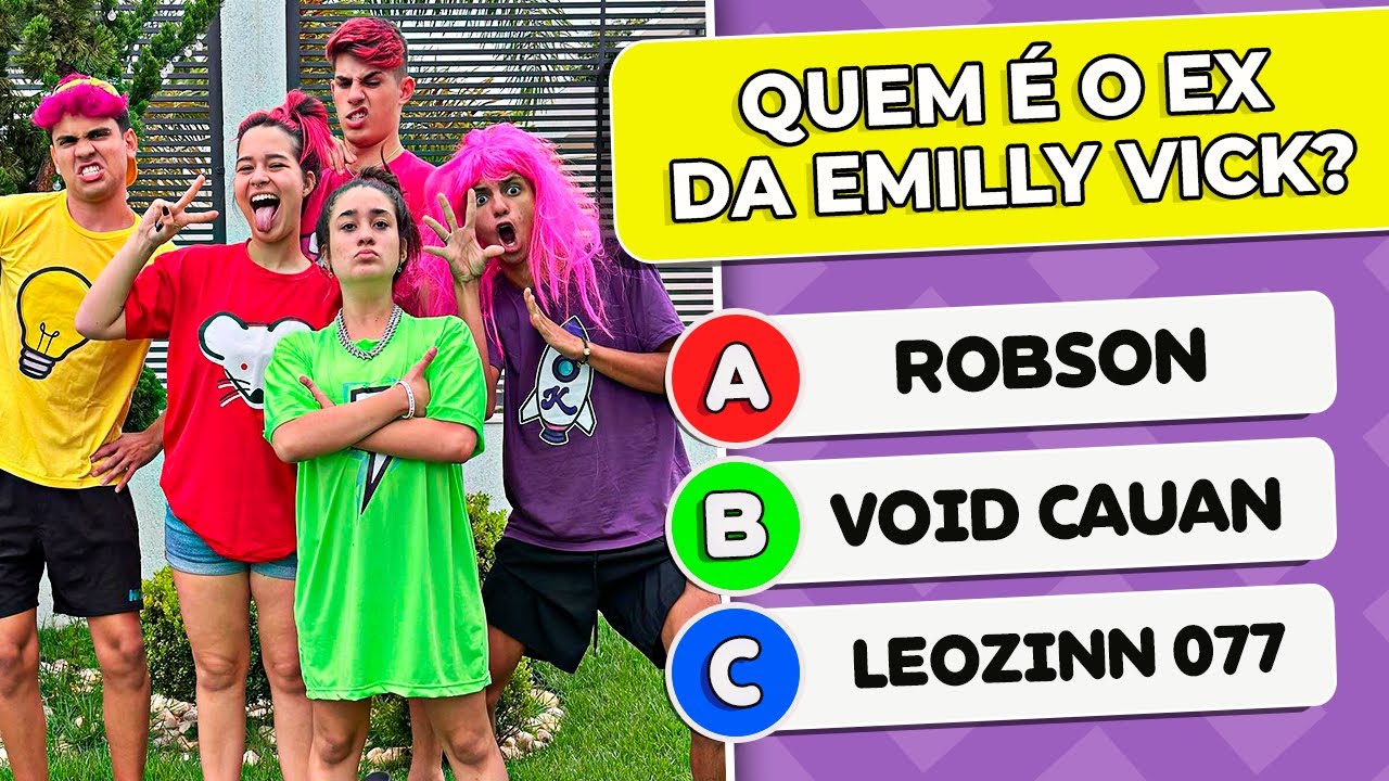 🩷 SUPER QUIZ DOS ROSAS 🥰✨ O Quanto você sabe sobre a turma da EMILLY VICK?
