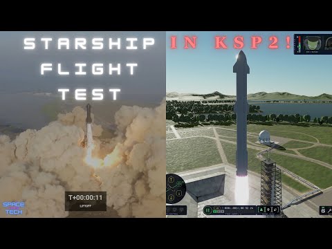 Starship Flight Test in Kerbal Space Program 2